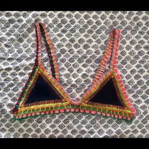 Tasmin Crochet Trim Bralette Bikini Top